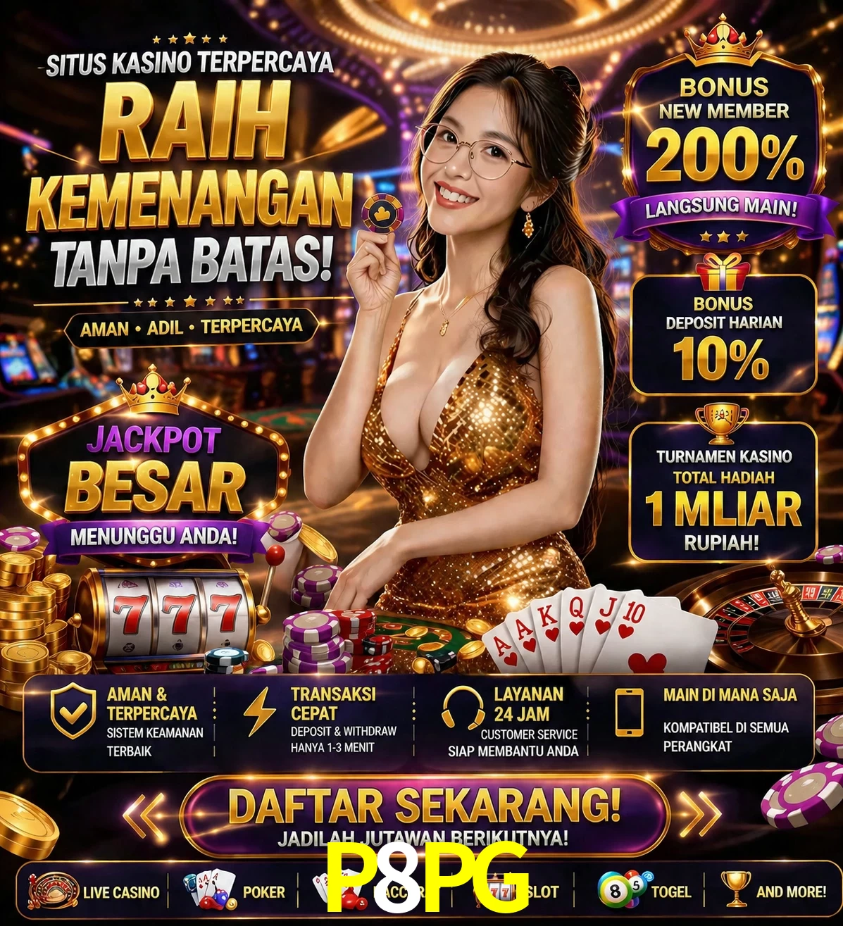 Roleta e blackjack P8PG