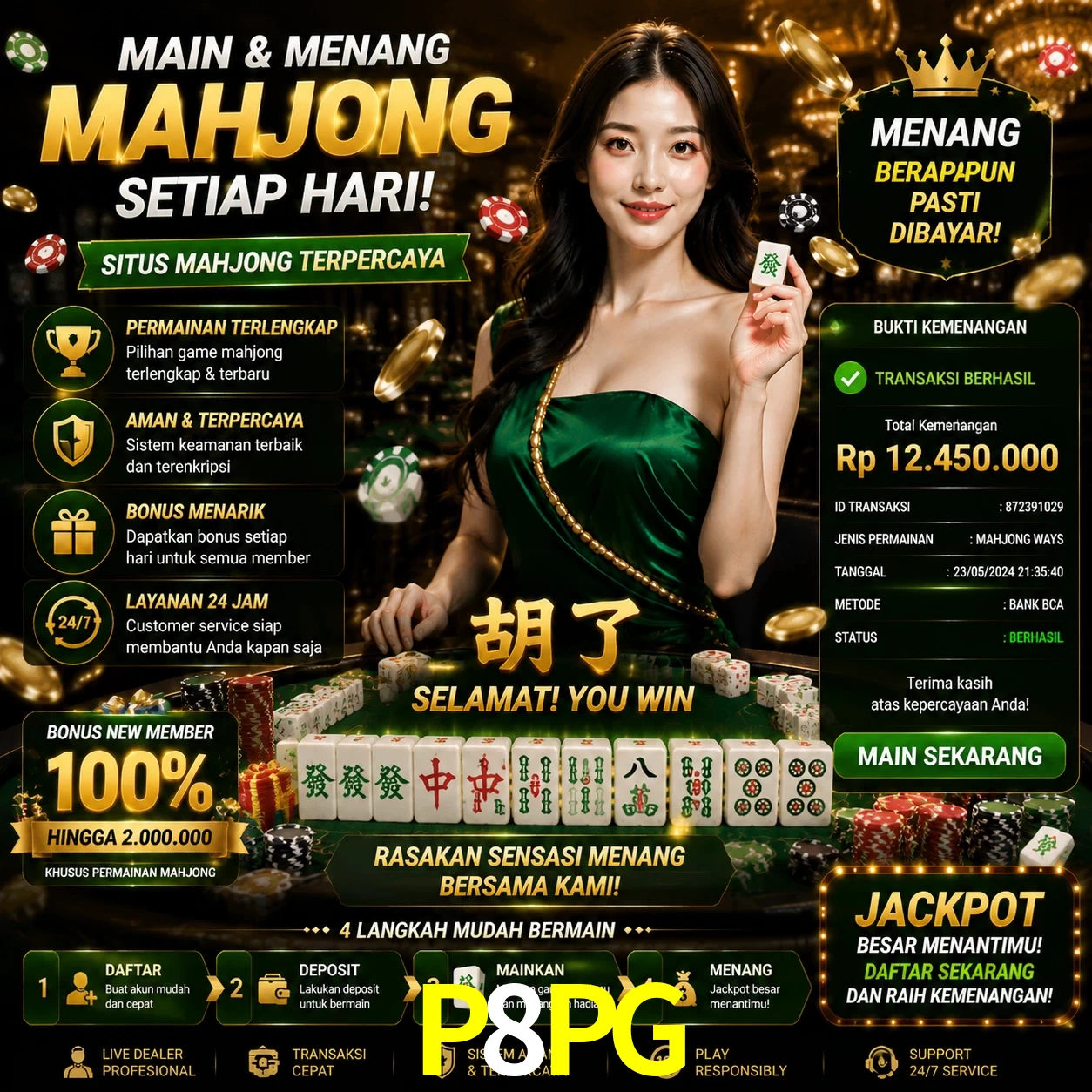 Ganhar e sacar na P8PG